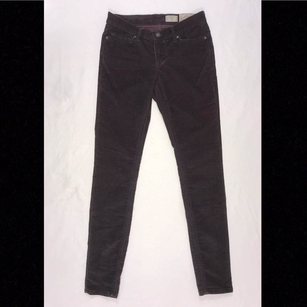 All Saints Ashby Low Rise Skinny Corduroy Jeans 26 Y2K